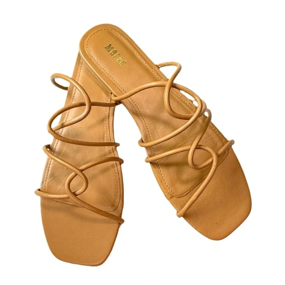 MAEVE | Anthropologie Tan Leather Strappy Sandals Vacation Resort Travel Beach